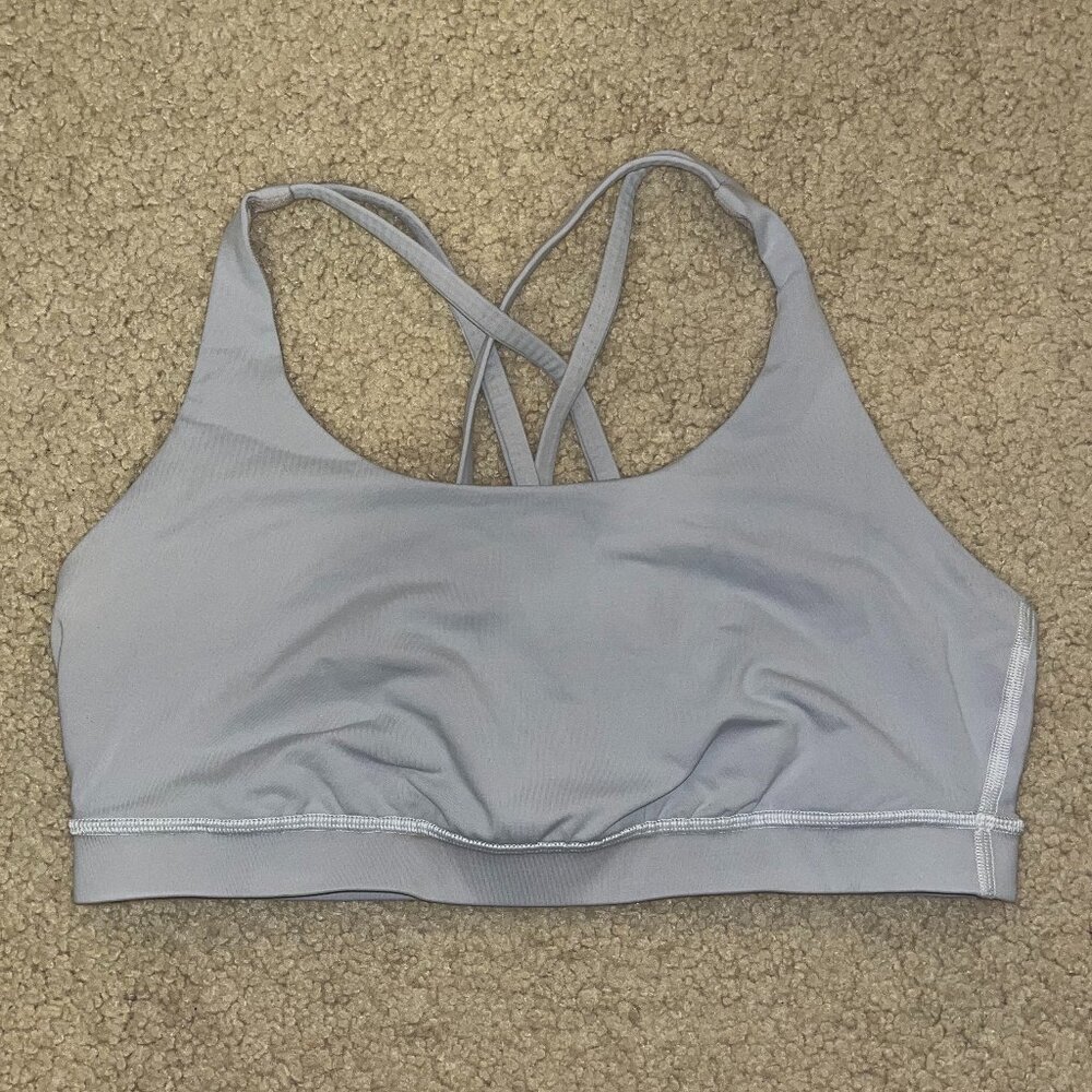 Lulu lemon Strappy Bra, Lavender/Grey Color, Size 12